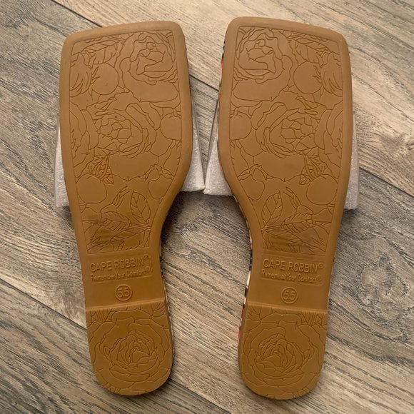 NEW CAPE ROBBIN KEKO SLIDE SANDALS MULTI COLOR SPIRA‎ LWITH CLEAR STRAP 5.5 - Picture 7 of 8